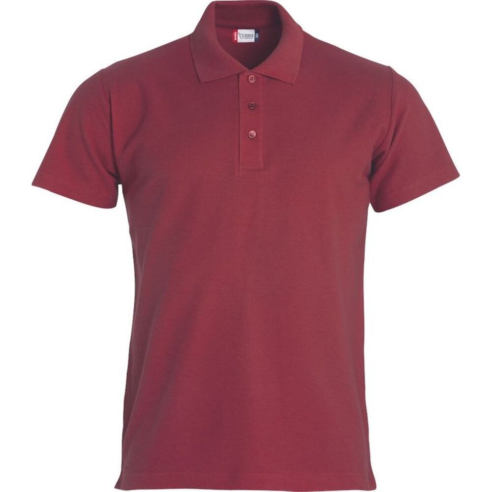 Clique Mens Basic Polo Shirt / Burgundy